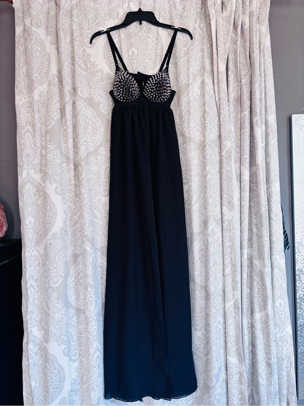 Studded Spikes Sheer gown robe - Picture 1 of 10